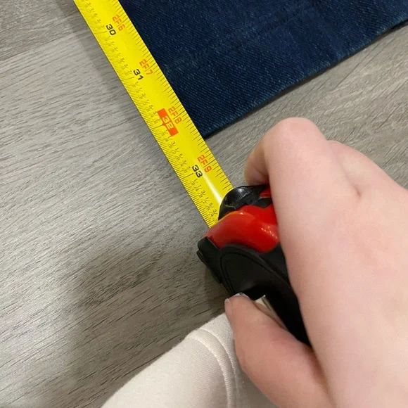 Lysse NEW York dark wash denim wide leg trousers pull-on jeans long inseam large - Picture 10 of 10